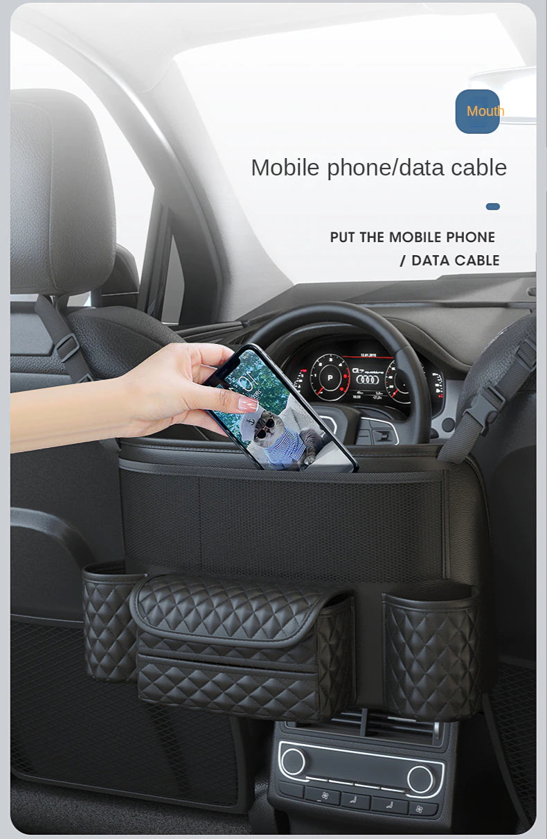 Luxurious Leather Car Storage Bag