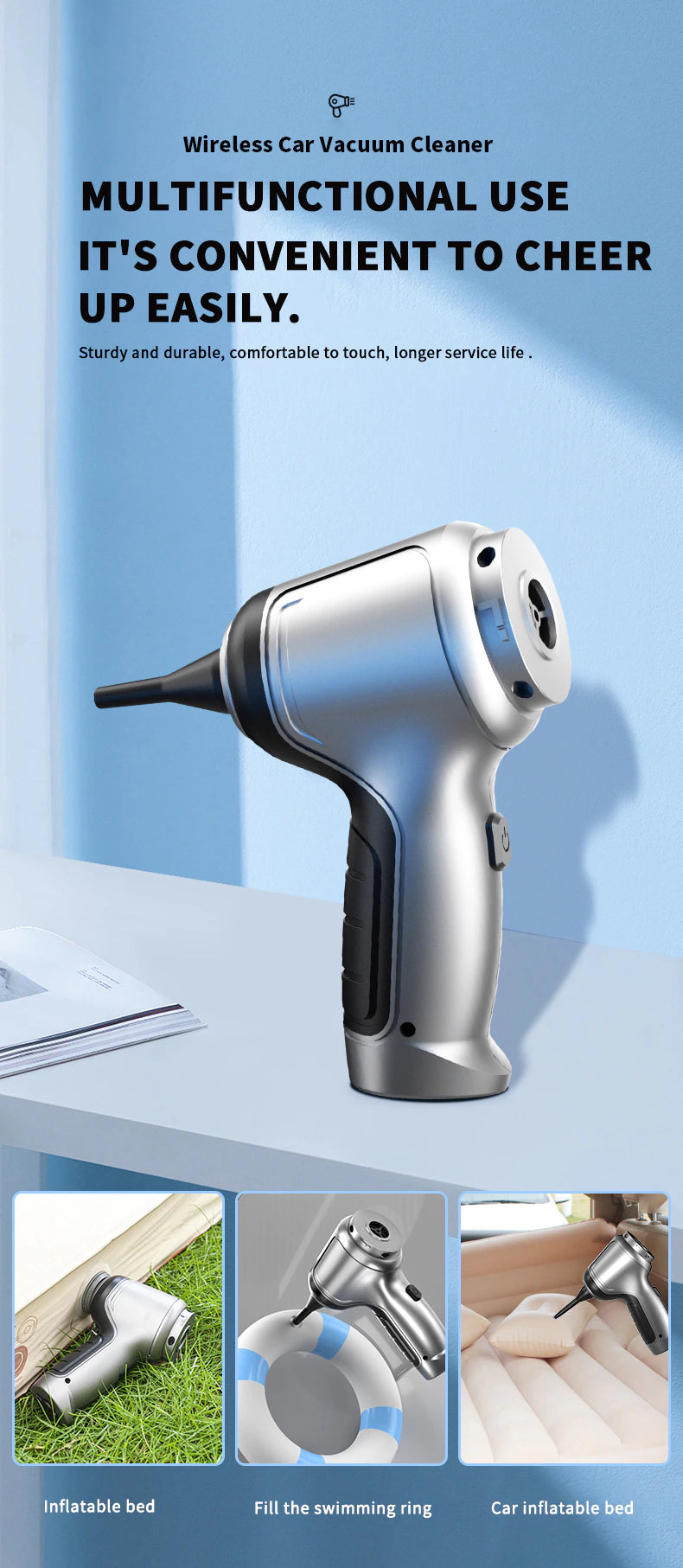 UltimaVac 3-in-1 Car Vacuum