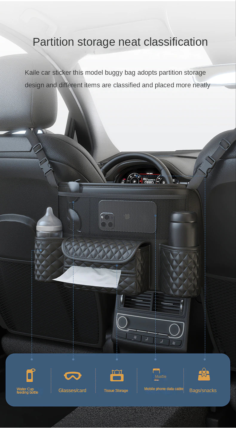 Luxurious Leather Car Storage Bag